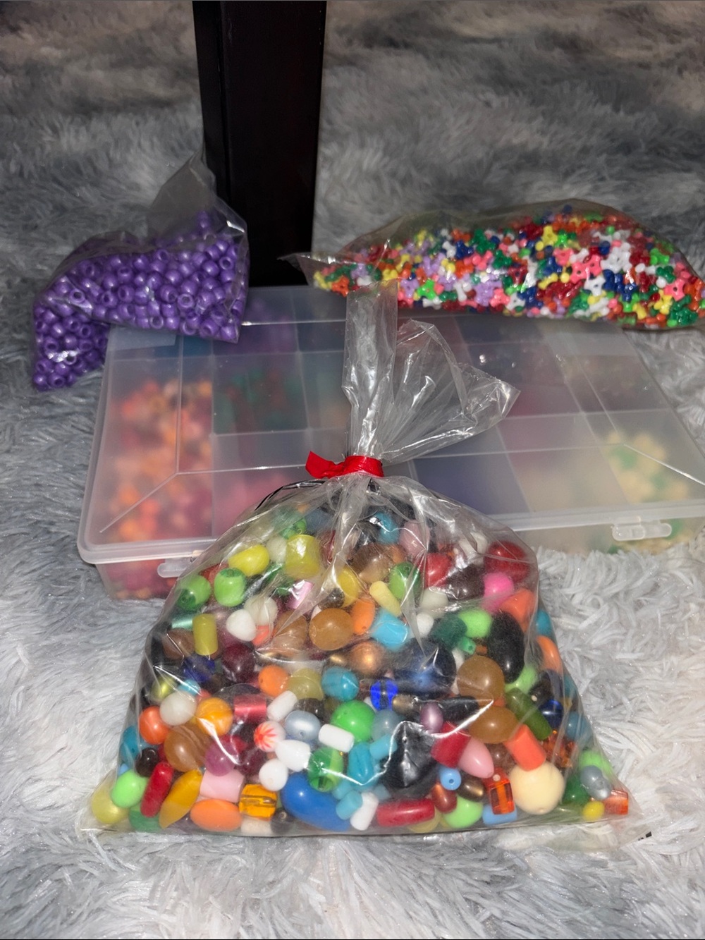Assorted Multicolor Craft Beads - Party & DIY Supplies with organizer